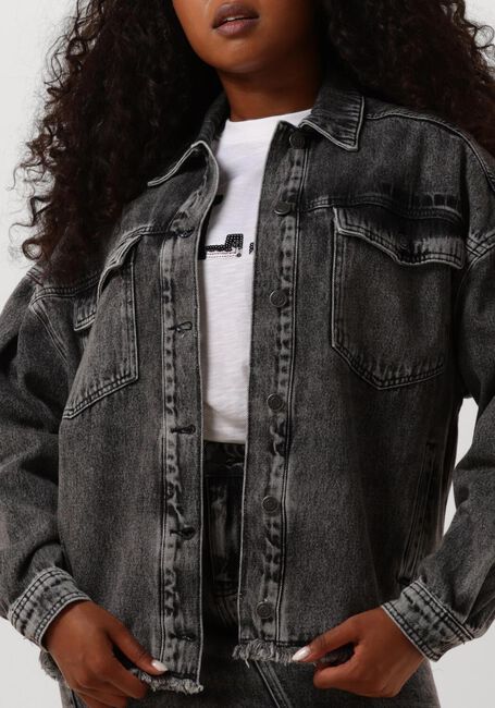 ALIX THE LABEL Veste en jean LADIES WOVEN SEQUIN DENIM JACKET en gris - large