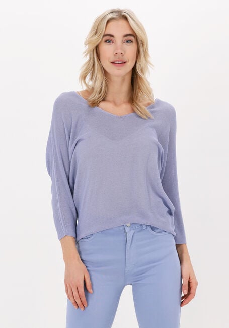 SIMPLE Haut KNITTED SWEATER ELOY KNIT en violet - large