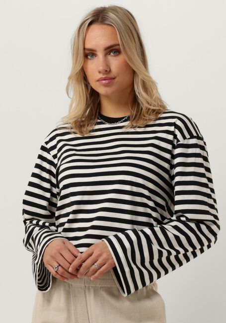 MODSTRÖM HELLENMD LS STRIPE T-SHIRT Hauts & T-shirts en noir - large