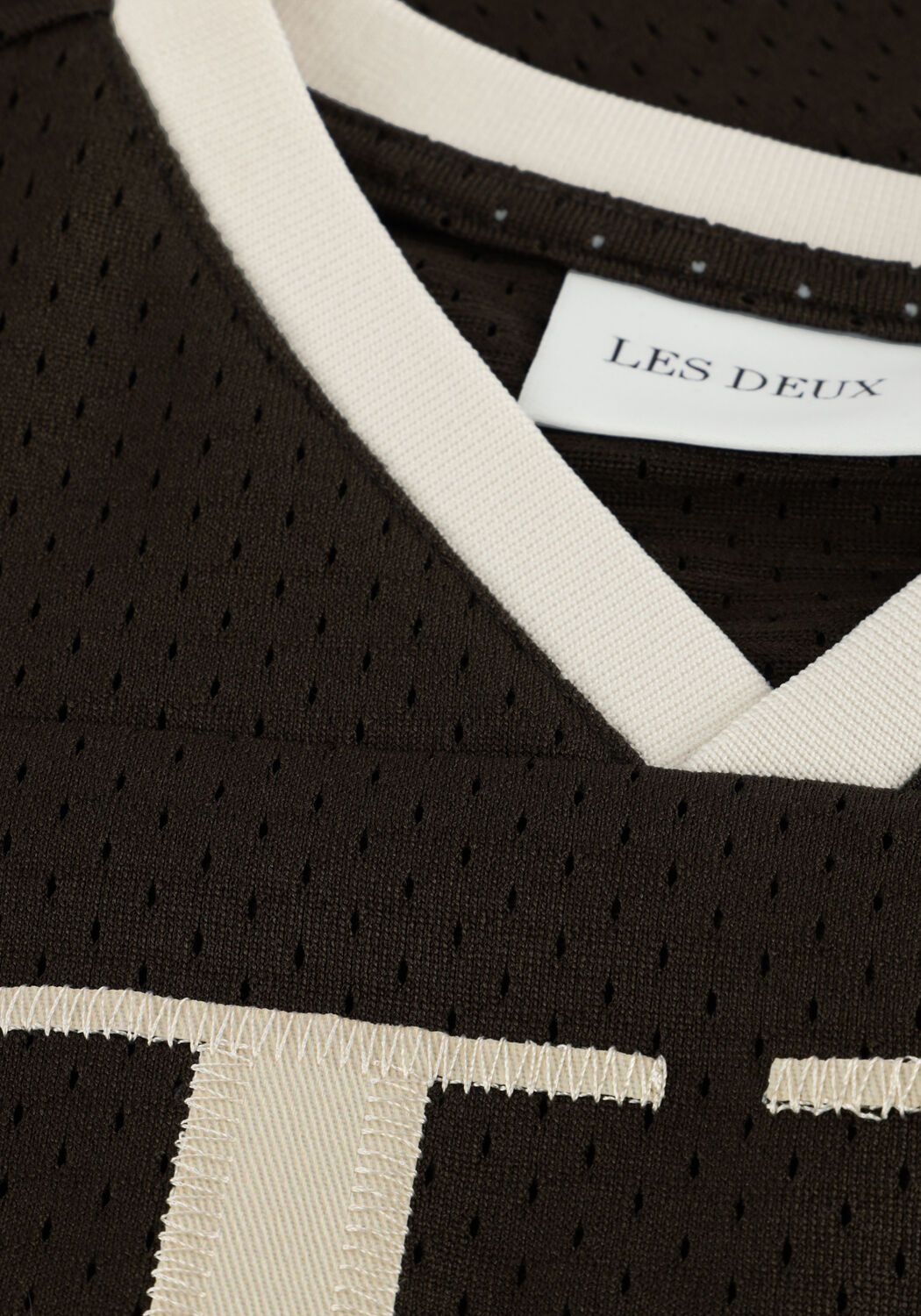 Bruine LES DEUX Polo BRONSON ENCORE MESH T-SHIRT - large