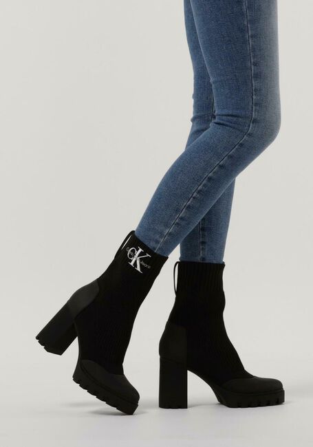 Zwarte CALVIN KLEIN Enkellaarsjes PLATFORM SOCK - large