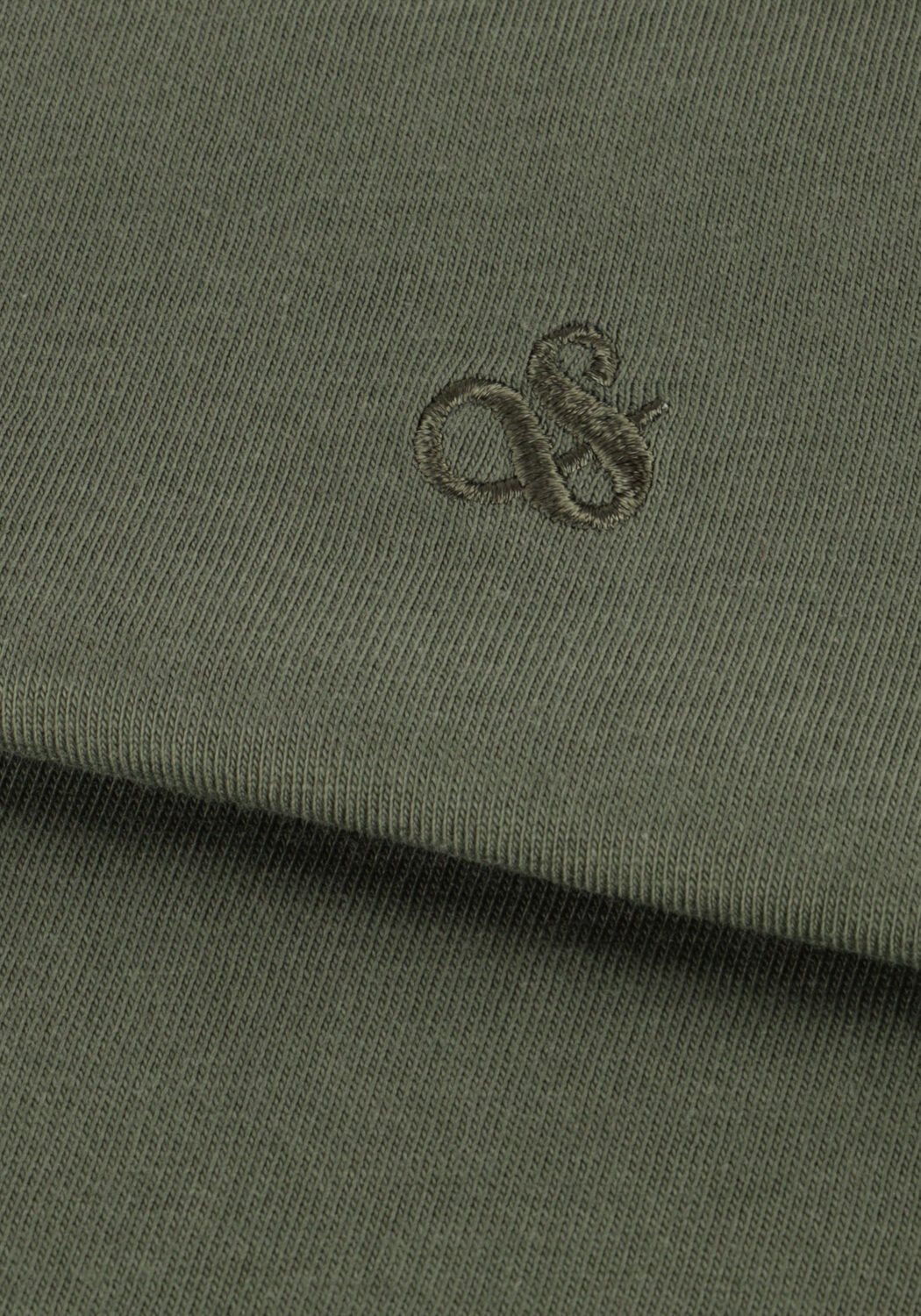 Donkergroene SCOTCH & SODA T-shirt SEASONAL CORE - REGULAR-FIT LOGO T-SHIRT - large