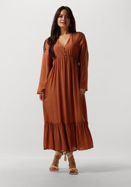 YDENCE Robe midi DRESS DANIQUE en marron - large