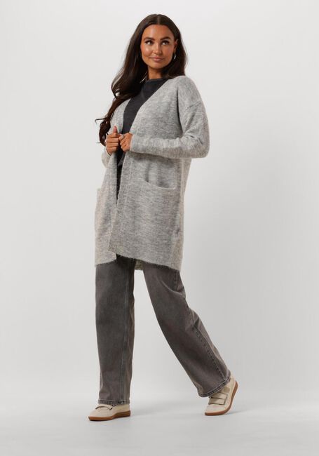 Lichtgrijze SELECTED FEMME Vest LULU NEW LS KNIT LONG CARDIGAN B - large