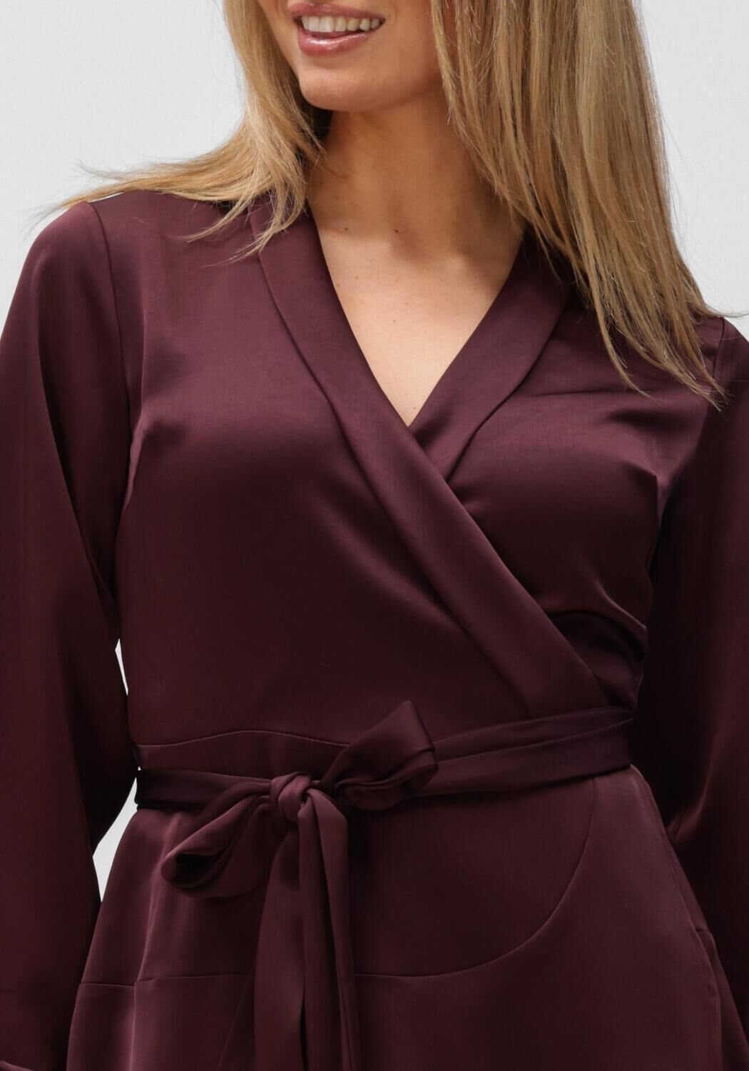 NEO NOIR Mini robe COLBIE HEAVY SATEEN DRESS Bordeaux - large