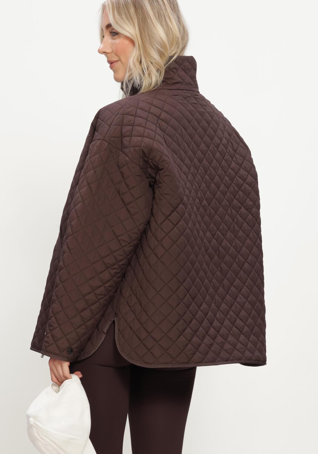 Bruine AIM'N Gewatteerde jas OVERSIZED QUILTED JACKET - large