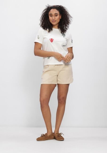 Witte OBJECT T-shirt OBJLUNAI 2/4 LO T-SHIRT - large