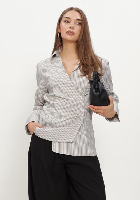 Beige Y.A.S.  YASALISA LS LONG WRAP SHIRT - large