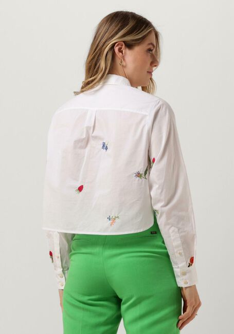 Witte SCOTCH & SODA  EMBROIDERED BOXY FIT SHIRT - large