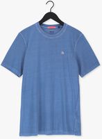 SCOTCH & SODA T-shirt GARMENT-DYED CREWNECK TEE WITH EMBROIDERY LOGO Bleu clair