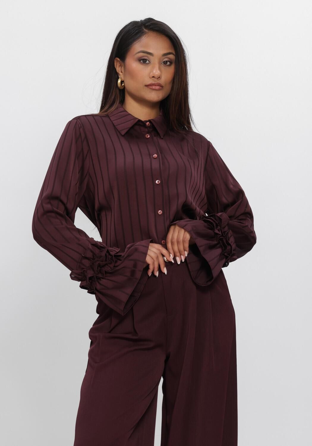 Bordeaux NUKUS  AMALIA BLOUSE STRIPE - large