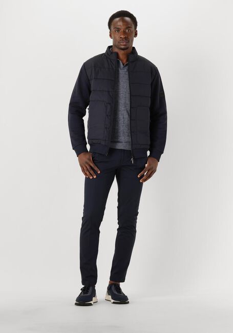 GENTILUOMO Veste matelassé CARDIGAN ZIP en bleu - large
