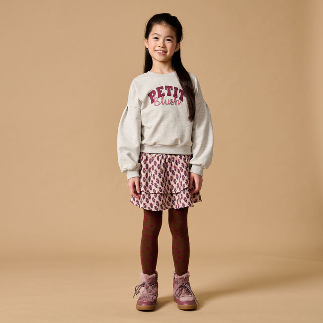 Ecru PETIT BLUSH Trui EASY SWEATER LOGO - large