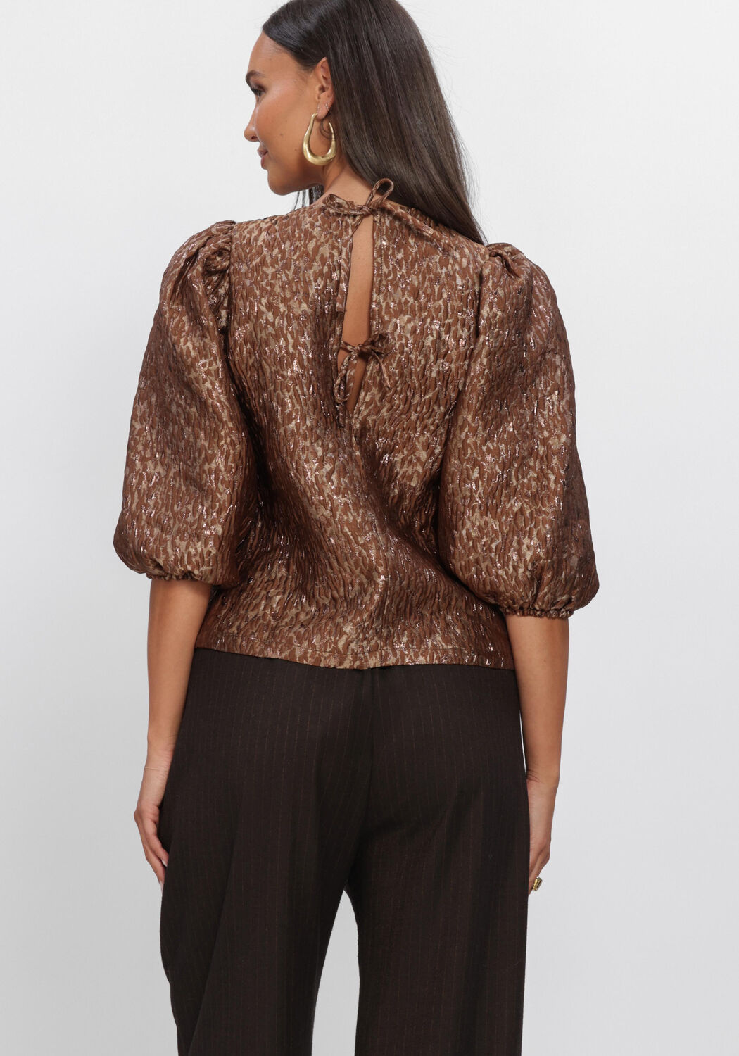 Bruine BY-BAR  JET SPARKLE CHEETAH BLOUSE - large