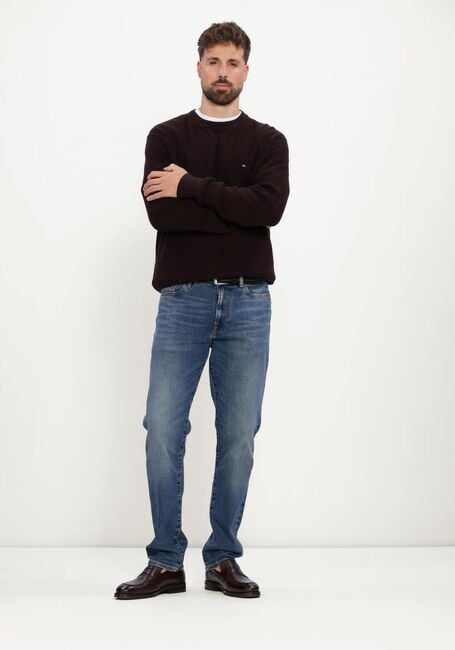 TOMMY HILFIGER Pull PIMA CTN CASH STRUCTURE CREWNECK en marron - large