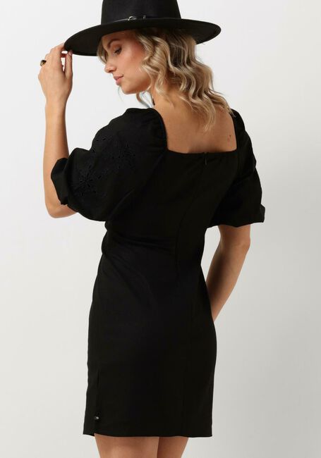 SCOTCH & SODA Mini robe MINI DRESS WITH BRODERIE ANGLAISE SLEEVE en noir - large