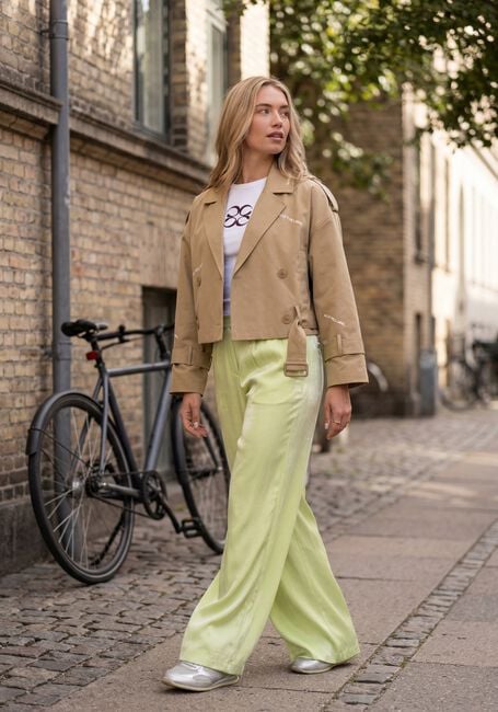 ALIX THE LABEL Trenchcoats LADIES WOVEN SHORT ALIX TRENCH COAT en camel - large