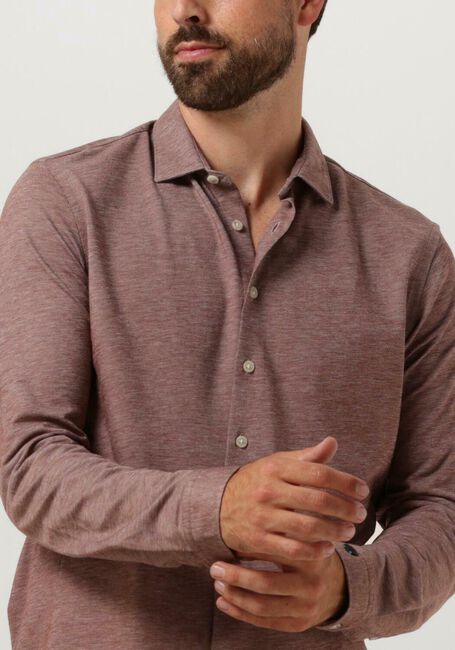 CAST IRON Chemise décontracté LONG SLEEVE SHIRT CF JERSEY PIQUE TEC Bordeaux - large