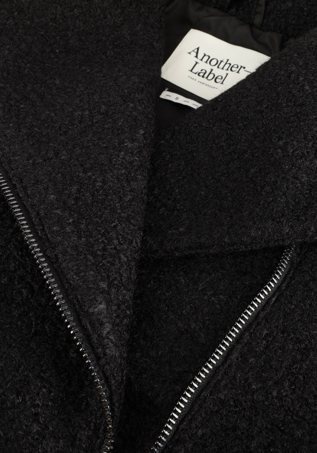 ANOTHER LABEL Manteau Teddy JULIET BIKER JACKET en noir - large