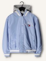 TOMMY JEANS Jack TJW GRAPHIC SATIN BOMBER JACKET en bleu TOMMY JEANS Jack TJW GRAPHIC SATIN BOMBER JACKET en bleu - medium