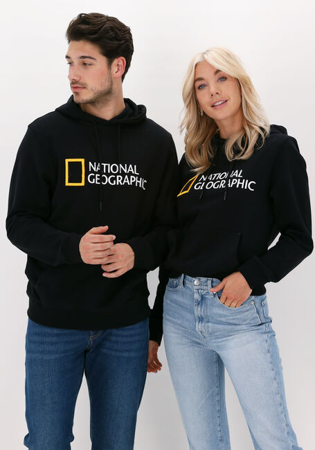 NATIONAL GEOGRAPHIC Chandail UNISEX HOODY WITH BIG LOGO en noir - large
