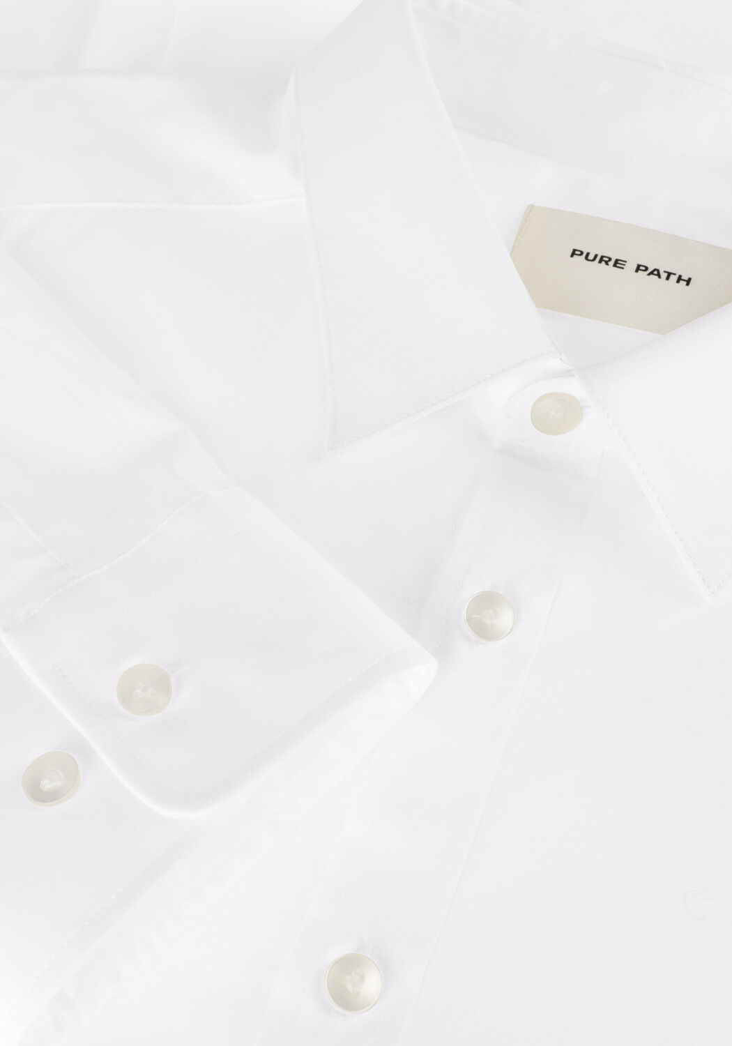 PURE PATH Chemise d&eacute;contract&eacute; ESSENTIAL CASUAL SHIRT en blanc - large