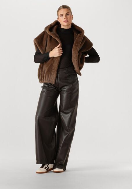 STUDIO AR Manteau en fausse fourrure OLENA en marron - large