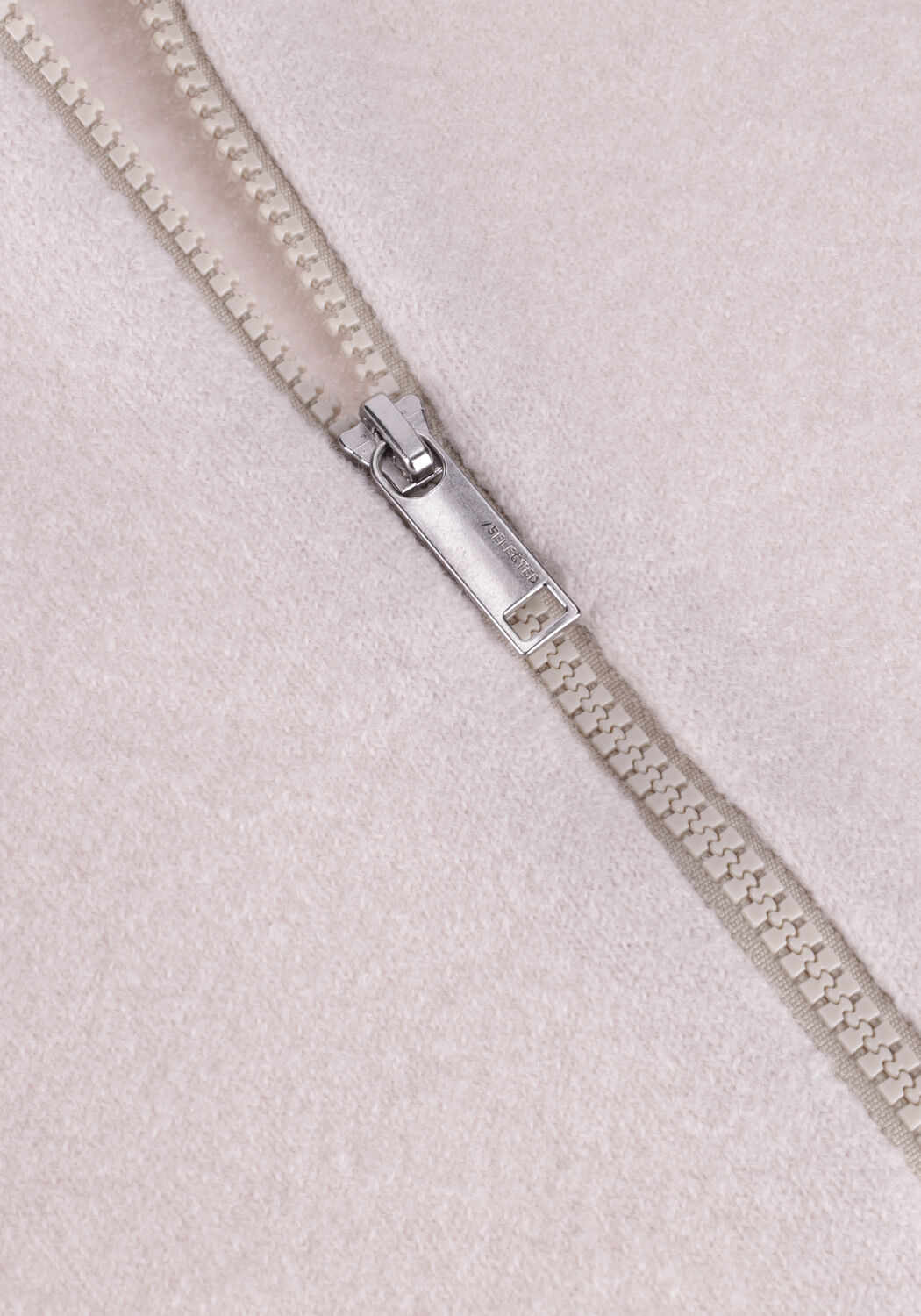 SELECTED MEN Gilet BELO LS KNIT ZIP CARDIGAN en beige - large