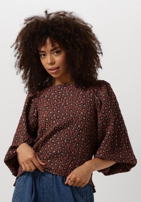 BY-BAR ZASU JACQUARD BLOUSE Blouses en rouge - large