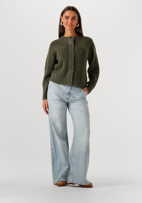Olijf SELECTED FEMME Vest SLFLULU LS KNIT SHORT CARDIGAN - large