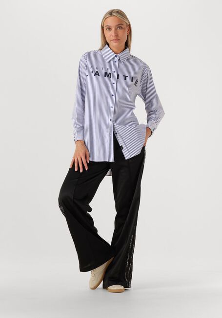 Zwarte HAUTE L'AMITIÉ Wijde broek LOGO TAPE TRACK TALL PANT - large