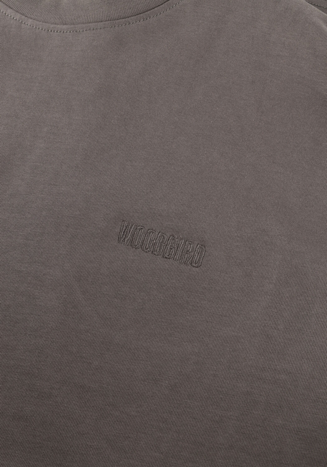 Donkergrijze WOODBIRD T-shirt WBBAINE BASE TEE - large