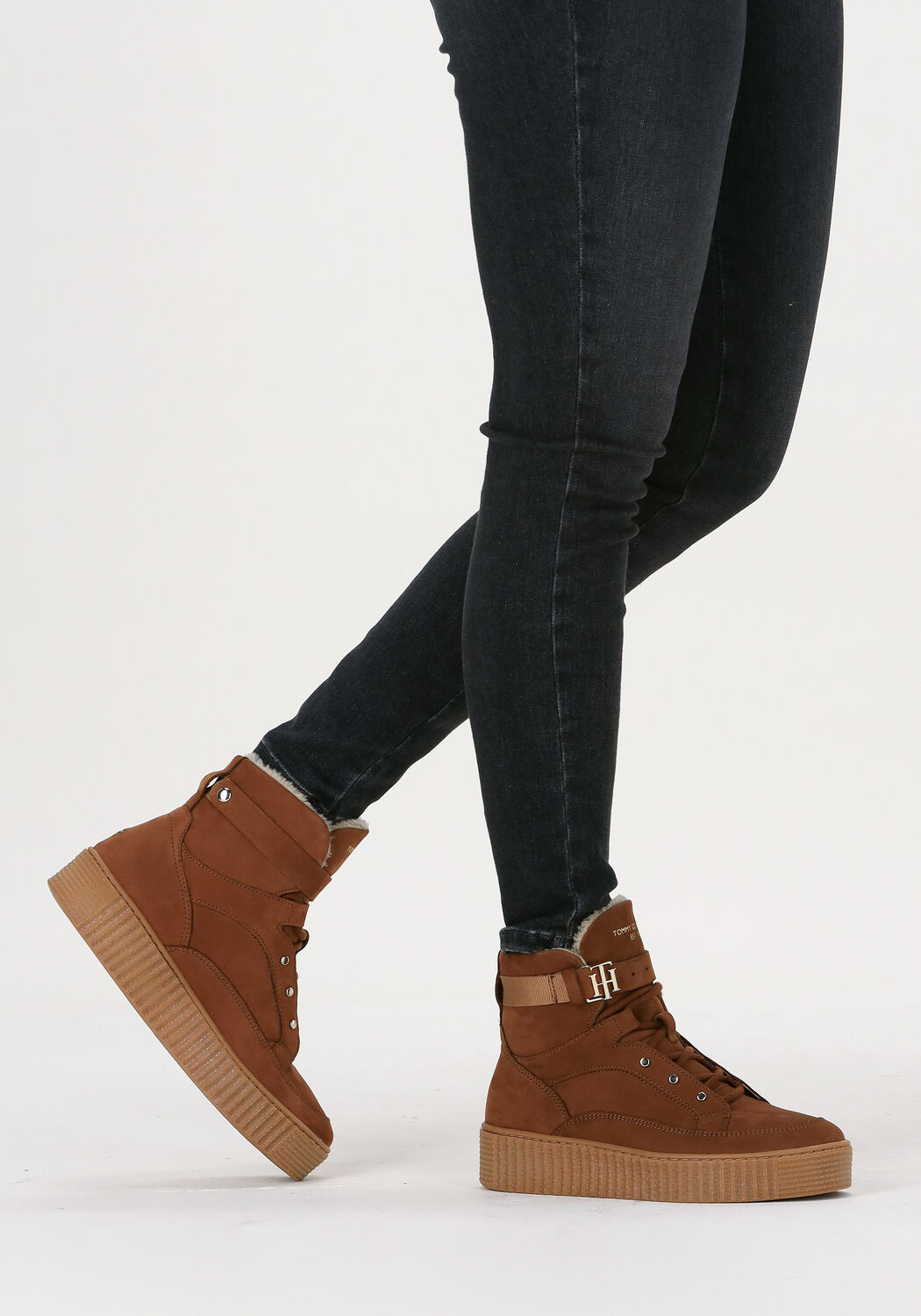 Cognac TOMMY HILFIGER Sneakers WARMLINED LACE UP BOOT - large