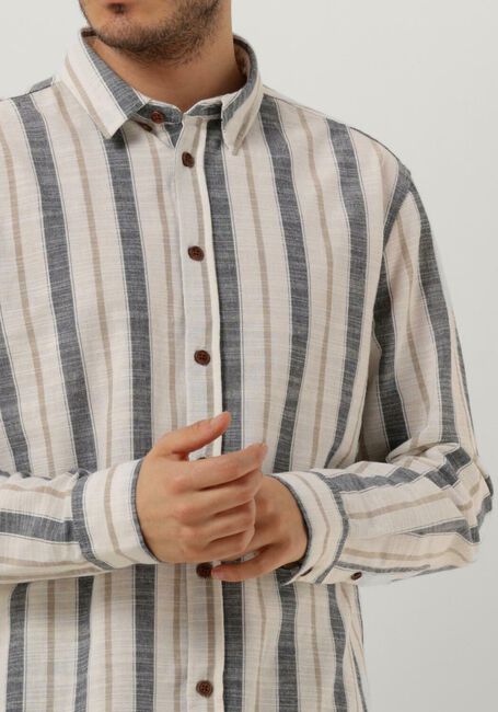 ANERKJENDT Chemise décontracté AKLEIF L/S STRIPE SHIRT Blanc - large