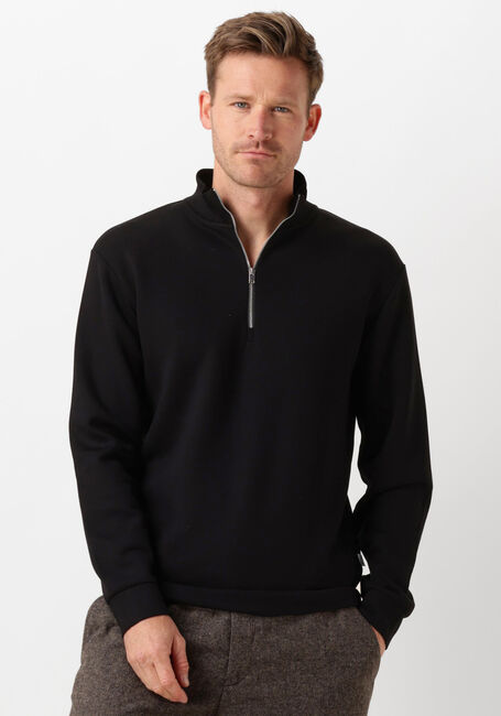 SELECTED HOMME Chandail SLHEMANUEL SOFT ZIP HIGH NECK SWEAT NOOS en noir - large