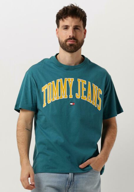 TOMMY JEANS T-shirt TJM REG POPCOLOR VARSITY TEE en vert - large