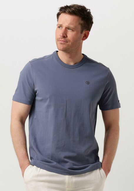 CAST IRON T-shirt R-NECK REGULAR FIT HEAVY COTTON en bleu - large