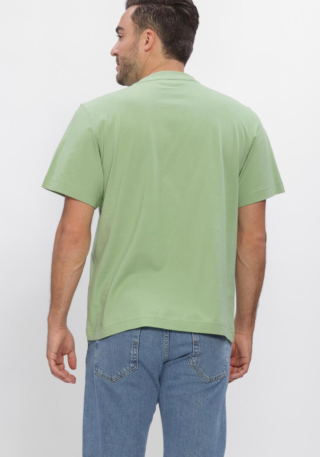 SELECTED MEN T-shirt SLHASPEN GRAPHIC SS TEE en vert - large