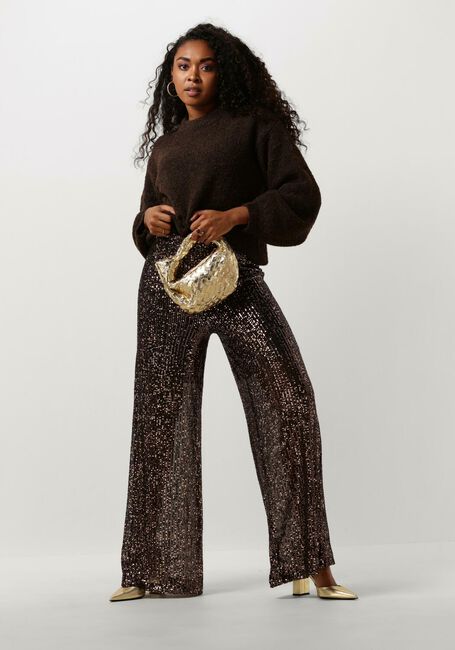 Bruine NOTRE-V Trui NV-CLARICE BOUCLE KNIT BLOUSE - large