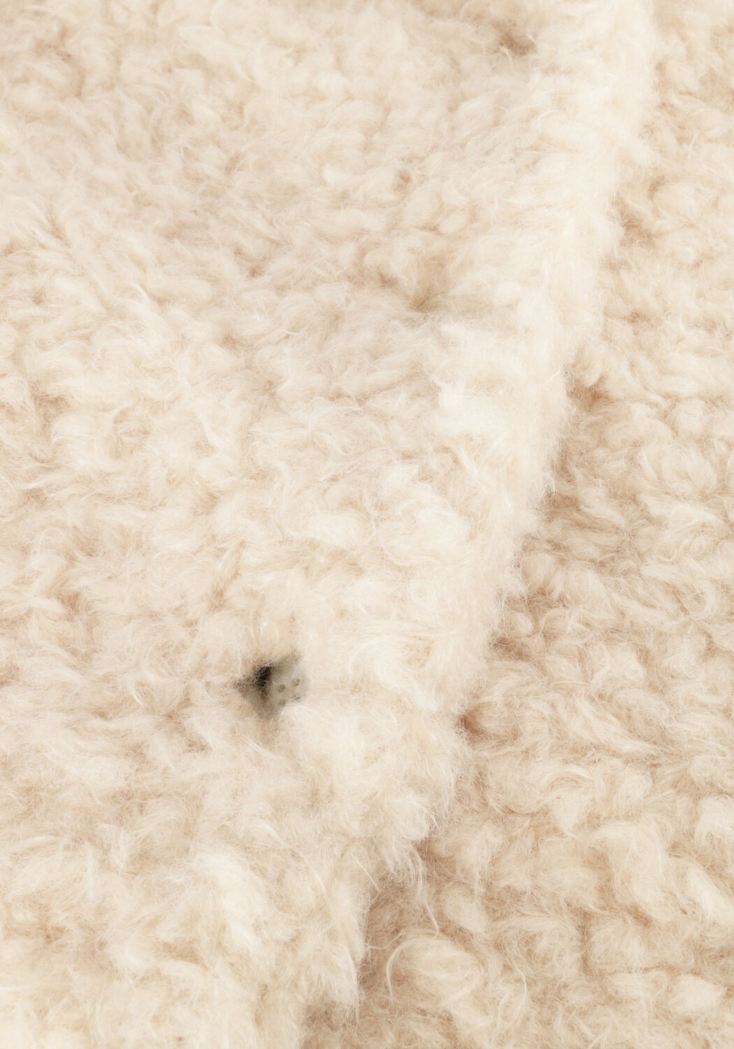 Beige ANOTHER LABEL Teddy jas AL BONNIE LONG COAT - large