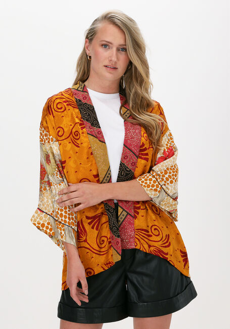 SISSEL EDELBO Kimono LOTUS SHORT MIX KIMONO en orange - large