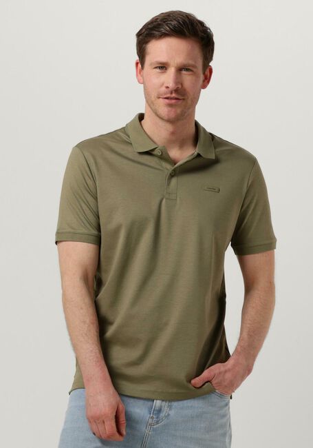 Khaki CALVIN KLEIN Polo SMOOTH COTTON SLIM POLO - large