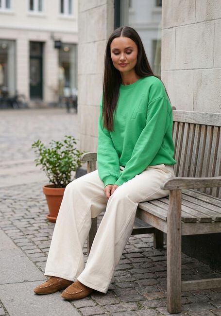 ALIX THE LABEL Chandail LADIES KNITTED EMBROIDERED A SWEATER en vert - large