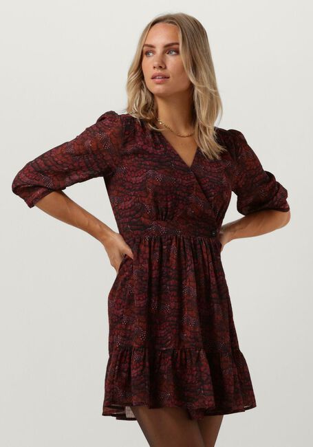Bordeaux SCOTCH & SODA Mini jurk WRAP MINI DRESS - large