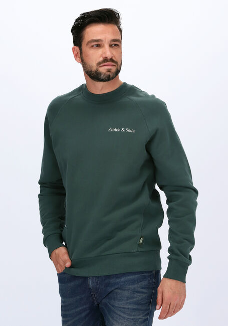 SCOTCH & SODA Chandail FELPA CREWNECK SWEAT IN ORGANI en vert - large