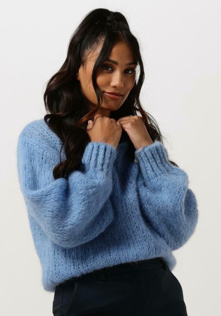 AMERICAN DREAMS Pull LEONNIE ALPACA PULLOVER Bleu clair - large