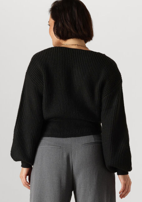ANOTHER LABEL Gilet ABBY KNITTED CARDIGAN en noir - large