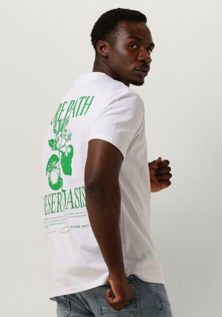 PURE PATH T-shirt TSHIRT WITH FRONT AND BACK PRINT en blanc - large