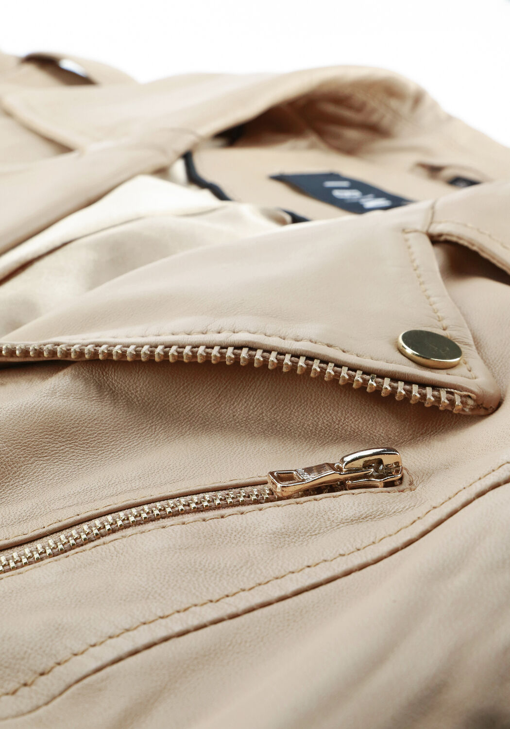 Beige IBANA Leren jas MOSS - large