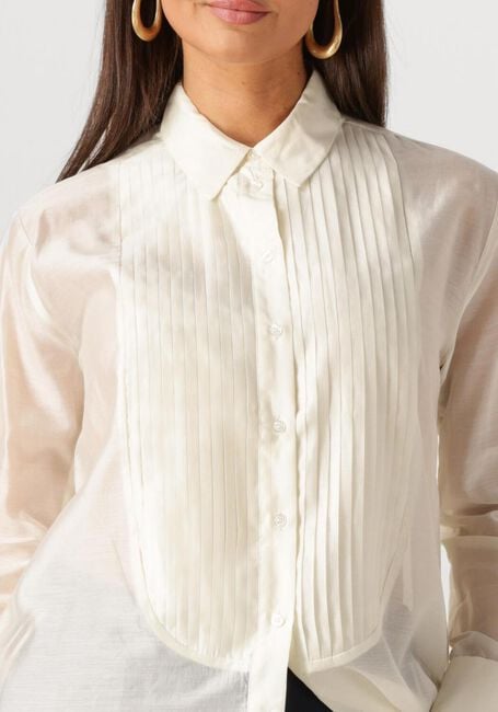 Gebroken wit SELECTED WOMEN  SLFIRIS RELAXED LS SHIRT B - large